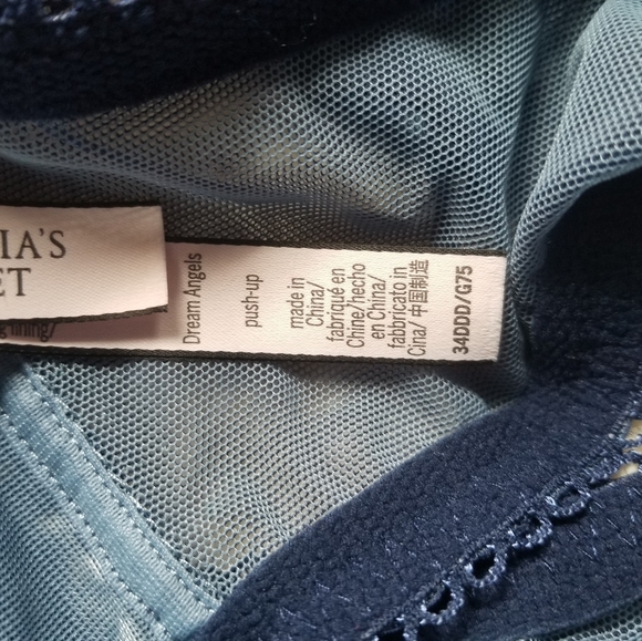 NEW Victoria Secret Blue Lacey Halter-Style Bra - Picture 4 of 4